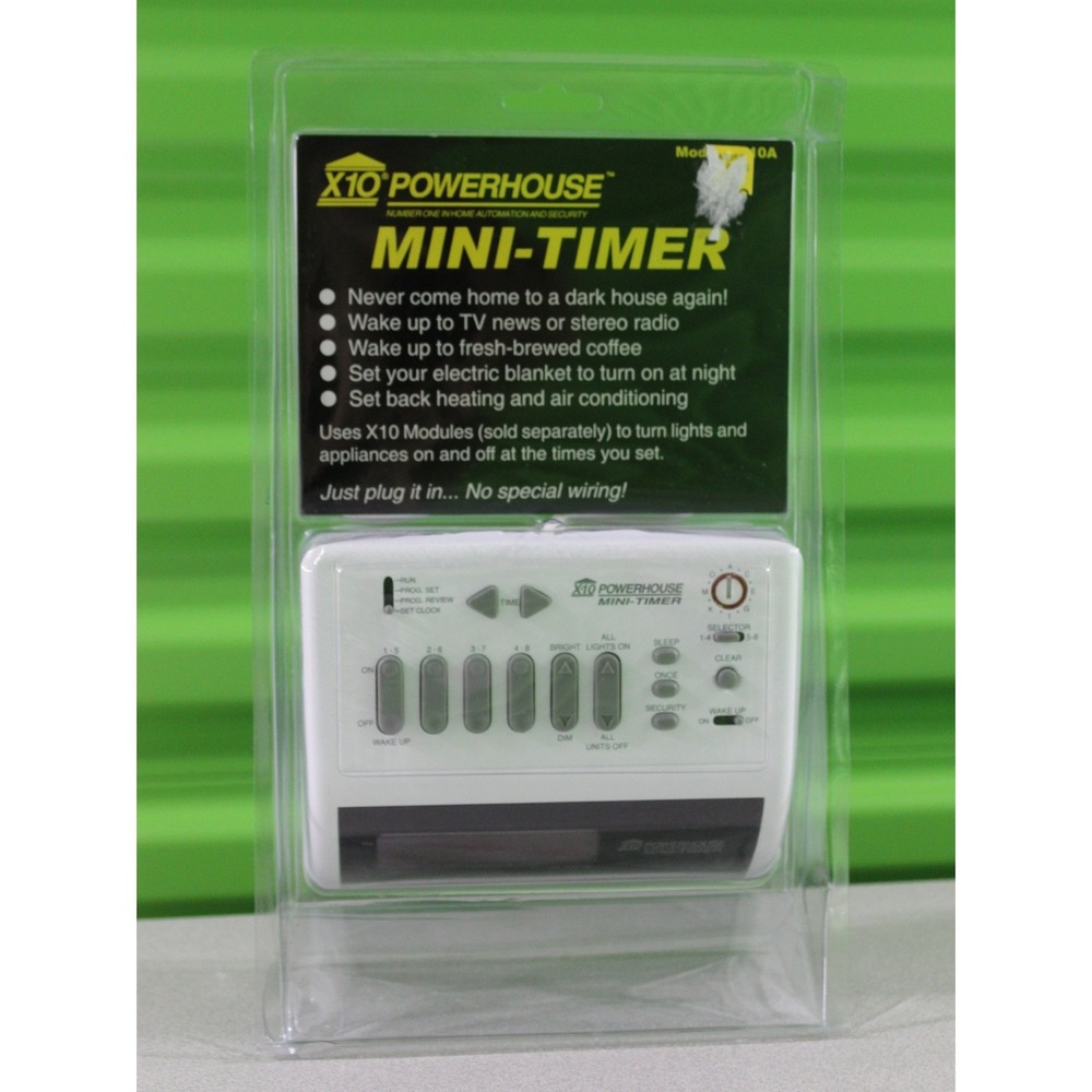 X10 Powerhouse Mini-Timer MT10A Home Automation Security Controller White New